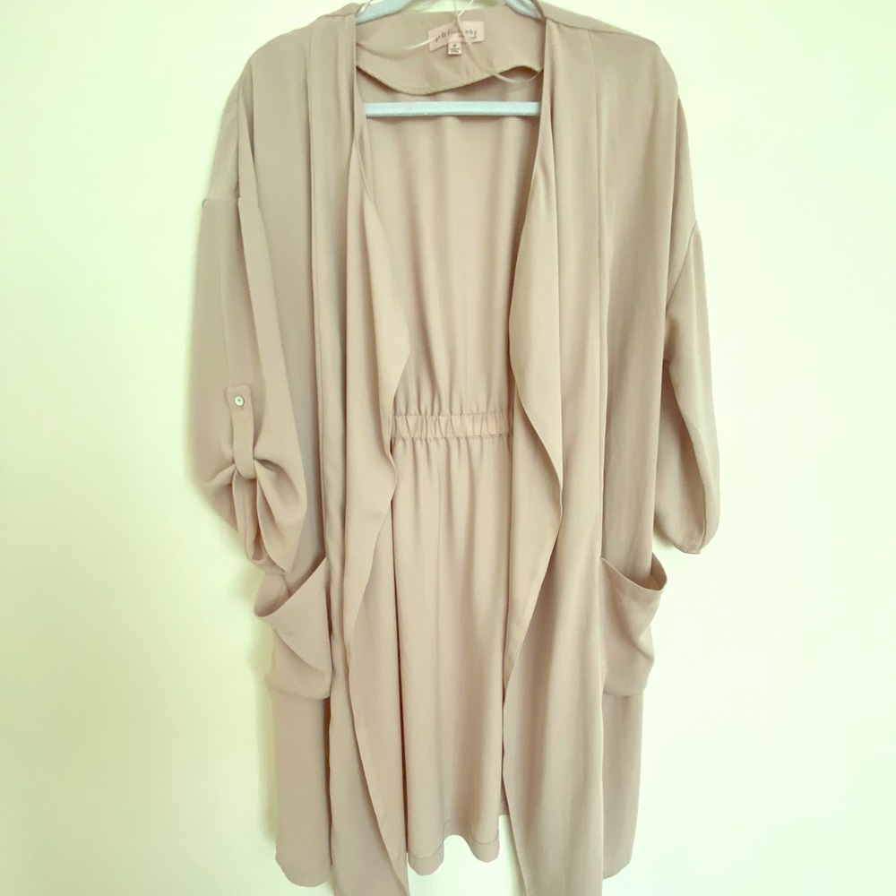 BEIGE THIN ANKLE LENGTH OVER-COAT 🍂